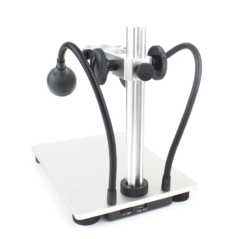 Soporte profesional de aleación de aluminio, accesorio de elevación con luz LED para microscopio Digital, microscopios USB