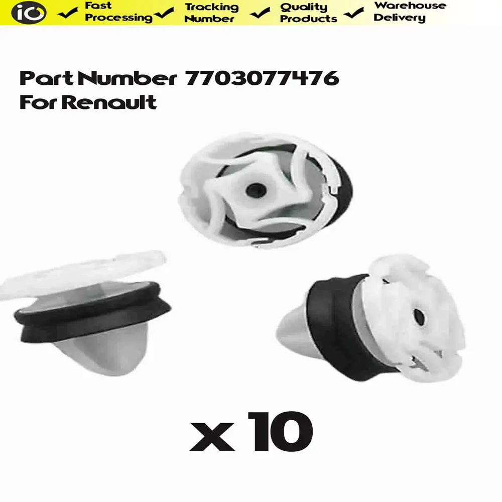 10 -20 -30 Pcs Auto Fasteners Door Inner Trim Panel Retaining Clip for  7703077476 & Peugeot Citroen 9345.ZN High Quality