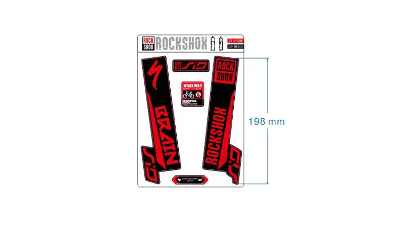 For 2018 ROCKSHOX SID Smart Edition Fork Sticker BRAIN Front Fork Sticker bike stickers