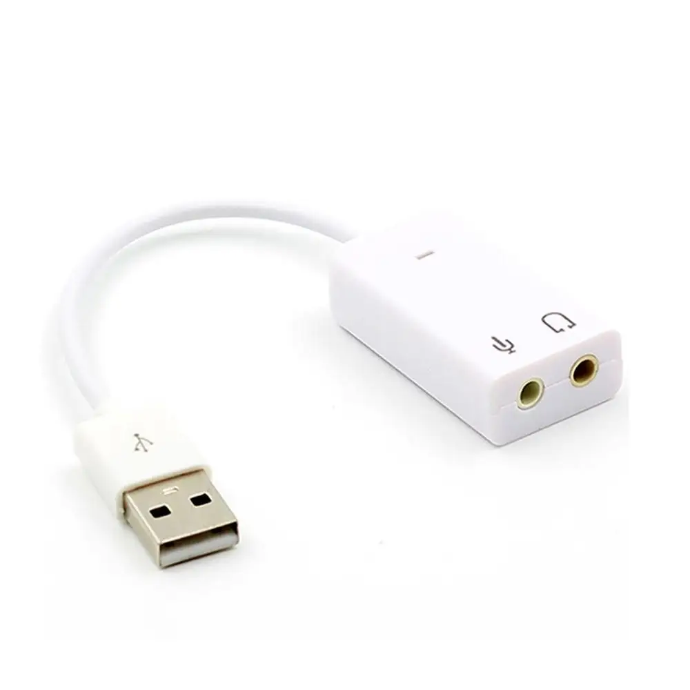 External USB Sound Card 3D Virtual 7.1 Channel Audio Sound Card Adapter Plug & Play untuk PC Desktop Laptop Notebook