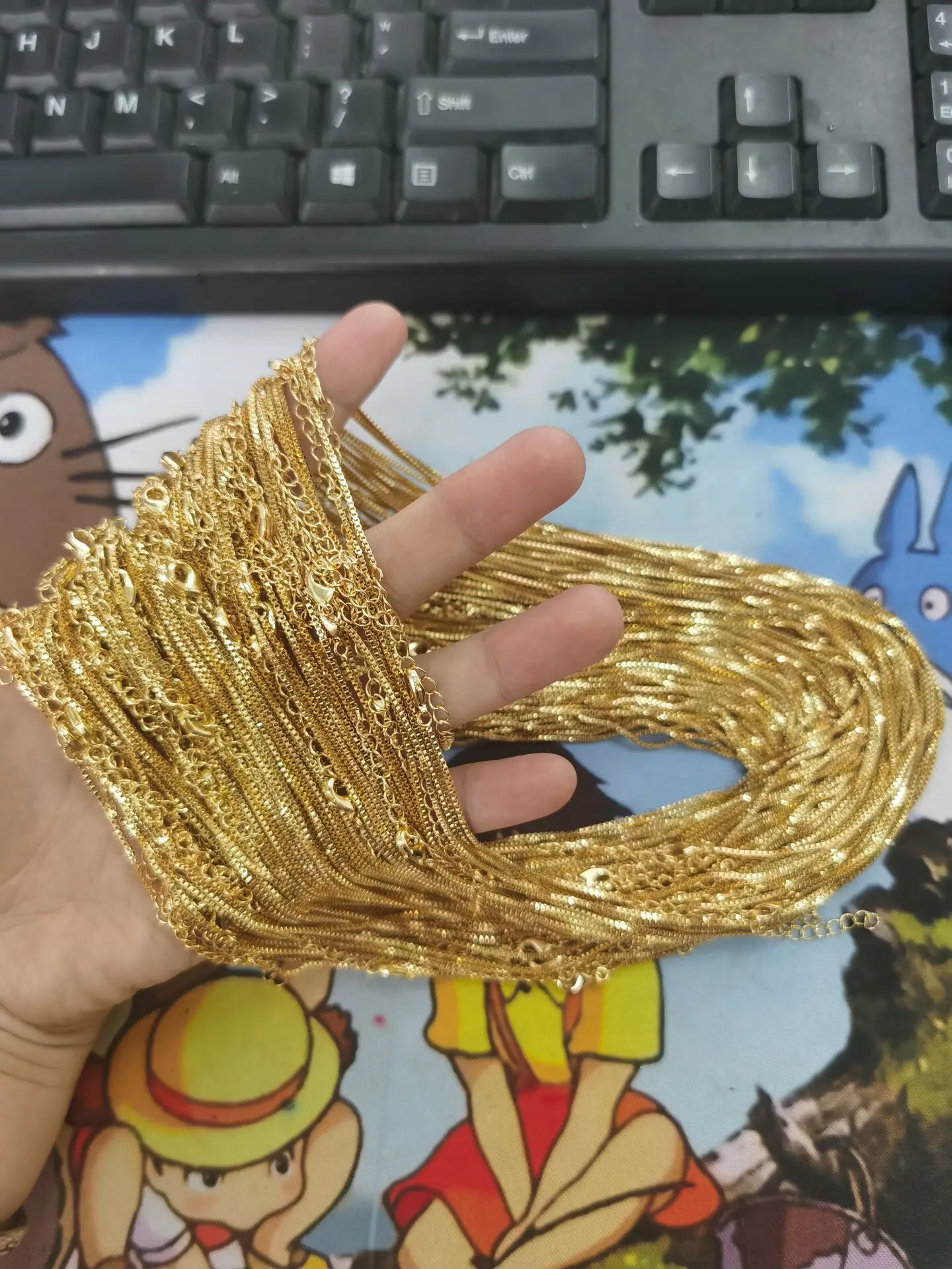 Nidin Top Quality Copper Zircon 3 Colors Chains Extended Extension Necklace For Jewelry Link Making Findings Wholesale