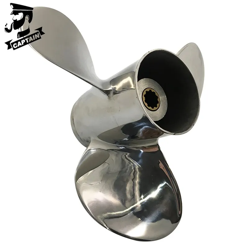 Stainless Steel Propeller 10 1/4X11 Fit Suzuki Outboard Engines 20HP DT25C DF25R DF25 10 Tooth Spline RH 99105-00600-11P