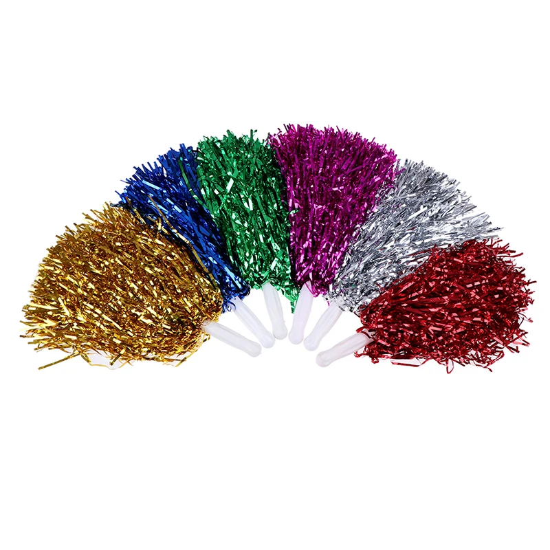 1pc 20cm cheerleading pom poms flor bola de dança do esporte para o futebol basquete jogo pompon crianças usar