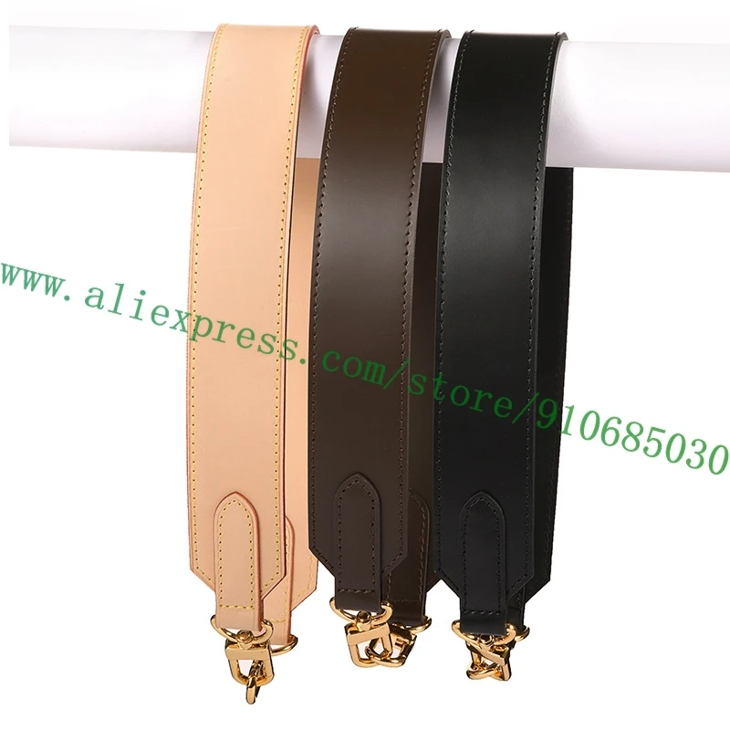 Vegetable Tanned Calf Leather 4cm Wide Shoulder Strap For Designer Women Handbag Lady Brand Shoulder Bag Parts Replacement