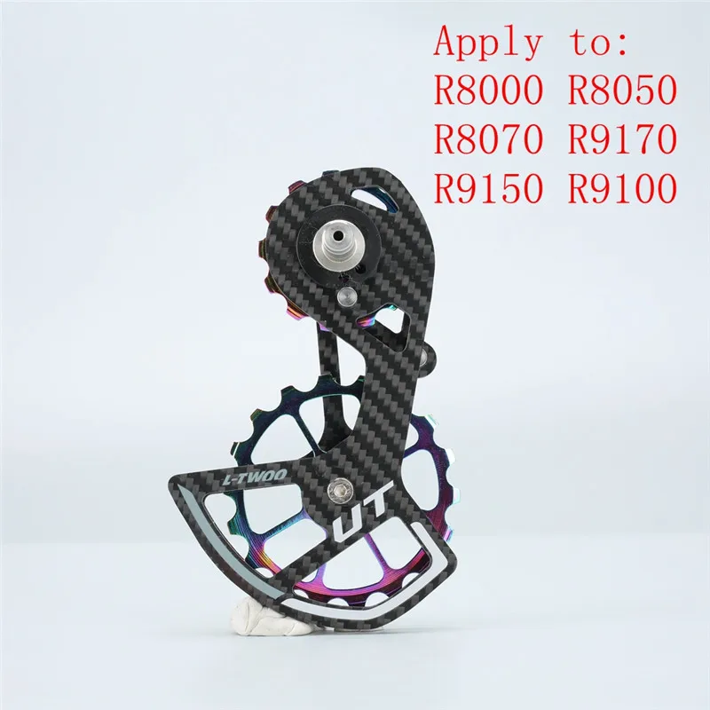 

Colorful 18T Road Bike Carbon Fiber Ceramic Rear Derailleur Rainbow Jockey Pulley Wheel For Shimano R8000 8050 8070 9100 9150