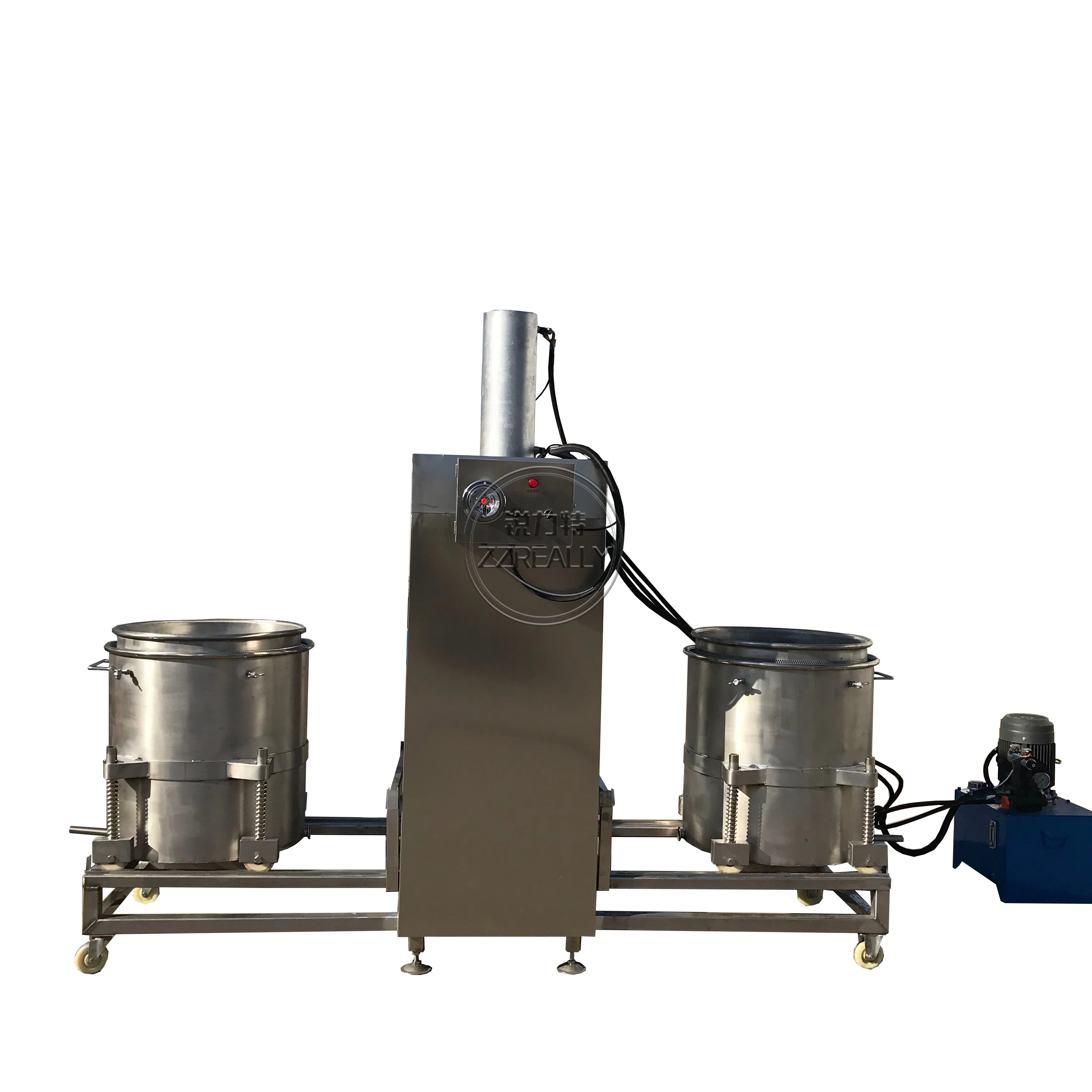 더블 버킷 상업 과일 Juicer 주스 추출기 유압 사탕 수수 오렌지 콜드 프레스 필터 주스 메이커 기계