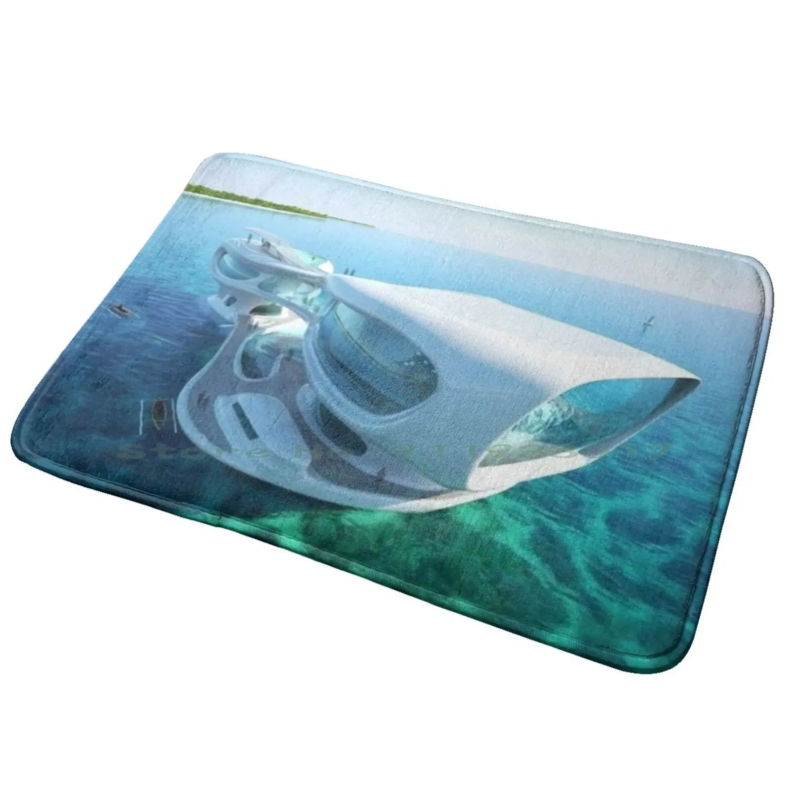 21 Amazing Futuristic Floating Homes And Houseboats ( Concept ) Entrance Door Mat Bath Mat Rug Happy Abby Aesthetic Hippie 70s