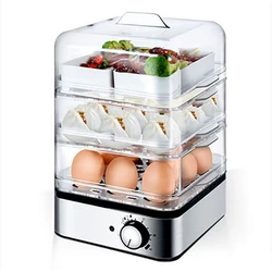 Egg Steamer KY-301 Three Layers Of Steamer Can Cook 24 Eggs At a Time Electric Steamer Can Steam Corn At a Fixed Time