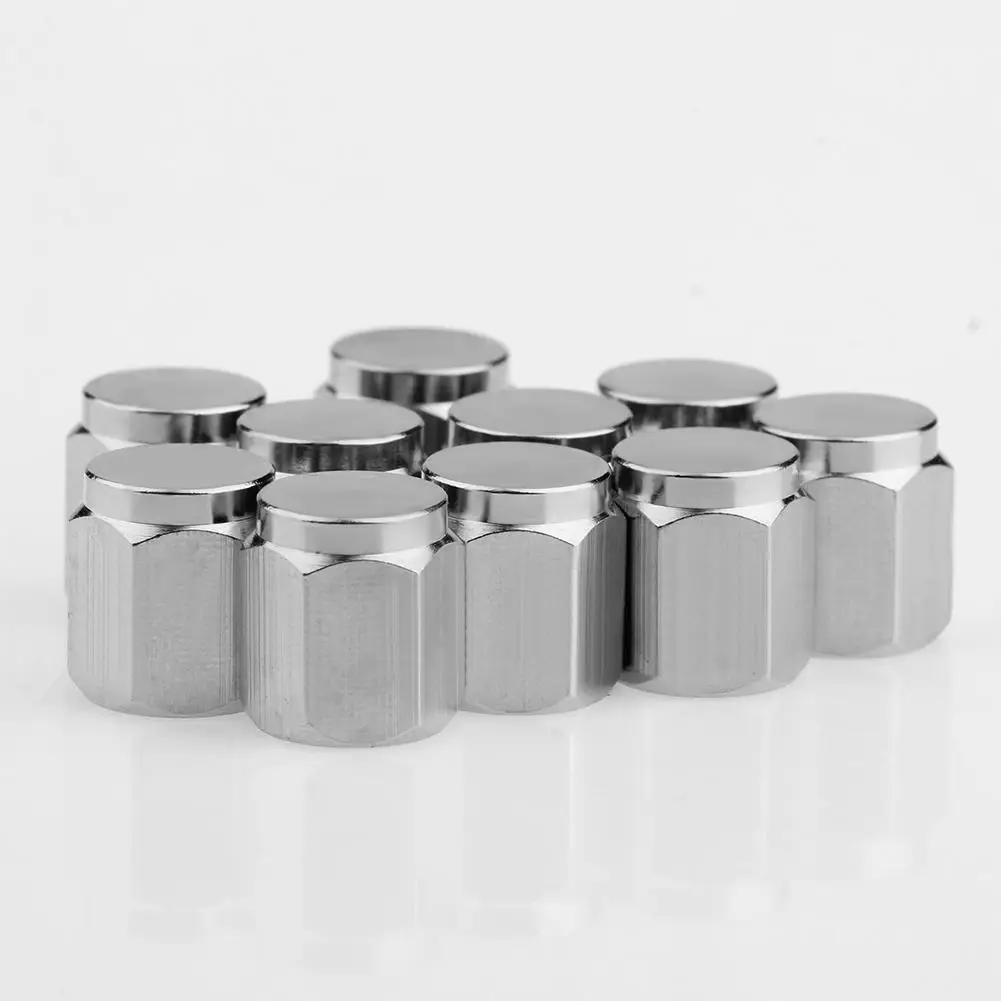 10pcs Universal  Chrome Copper Car Motorcycle Wheel Tire Valve Stem Caps Dust Covers Lid Truck Motorcycle Bike For TOYOTA HONDA