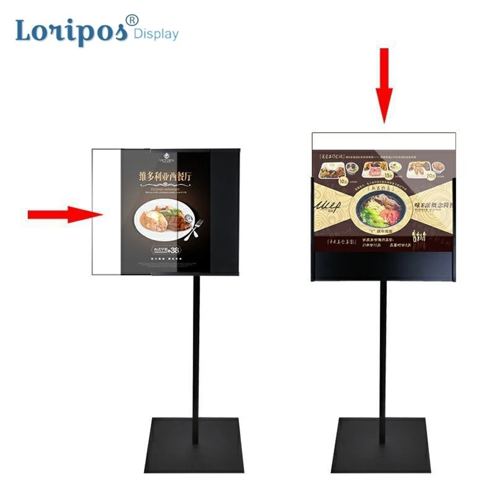 

Floor Poster Stand Pop Door Menu Display Stand Vertical Shopping Mall Promotional Billboard Advertising Instructions Sign Stand