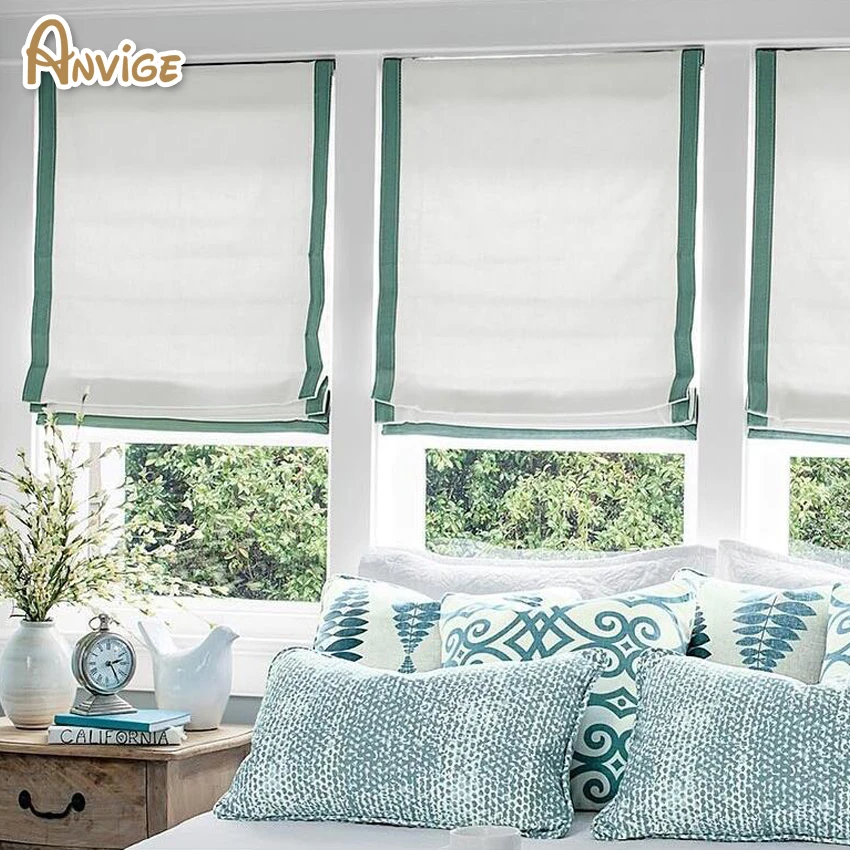 

Modern Curtain Full Blackout/Light Filter Roman Shades ,Easy Install Washable Curtains ,Customized Window Curtain Drape