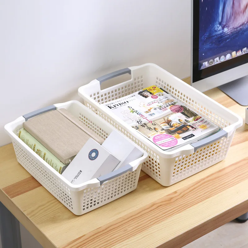 Home Office Storage Organizer Box Plastic For Small Things Desktop Portable With Multi-Functional Sundries Col Four Colors Are