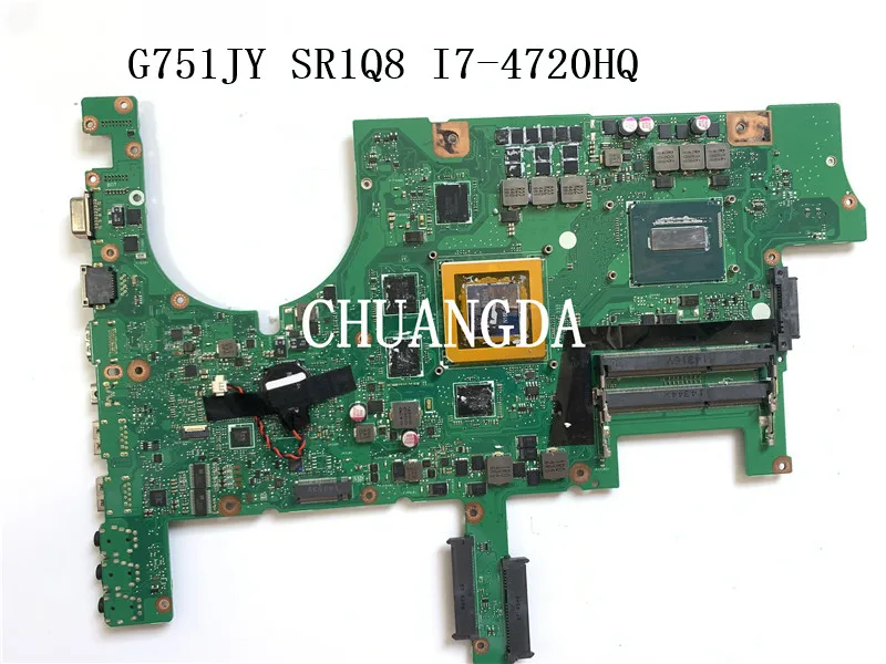 G751JY Motherboard For ASUS G751J G751JL G751JT G751JM Laptop Mainboard with I7-4720HQ/I7-4710HQ CPU GTX980M