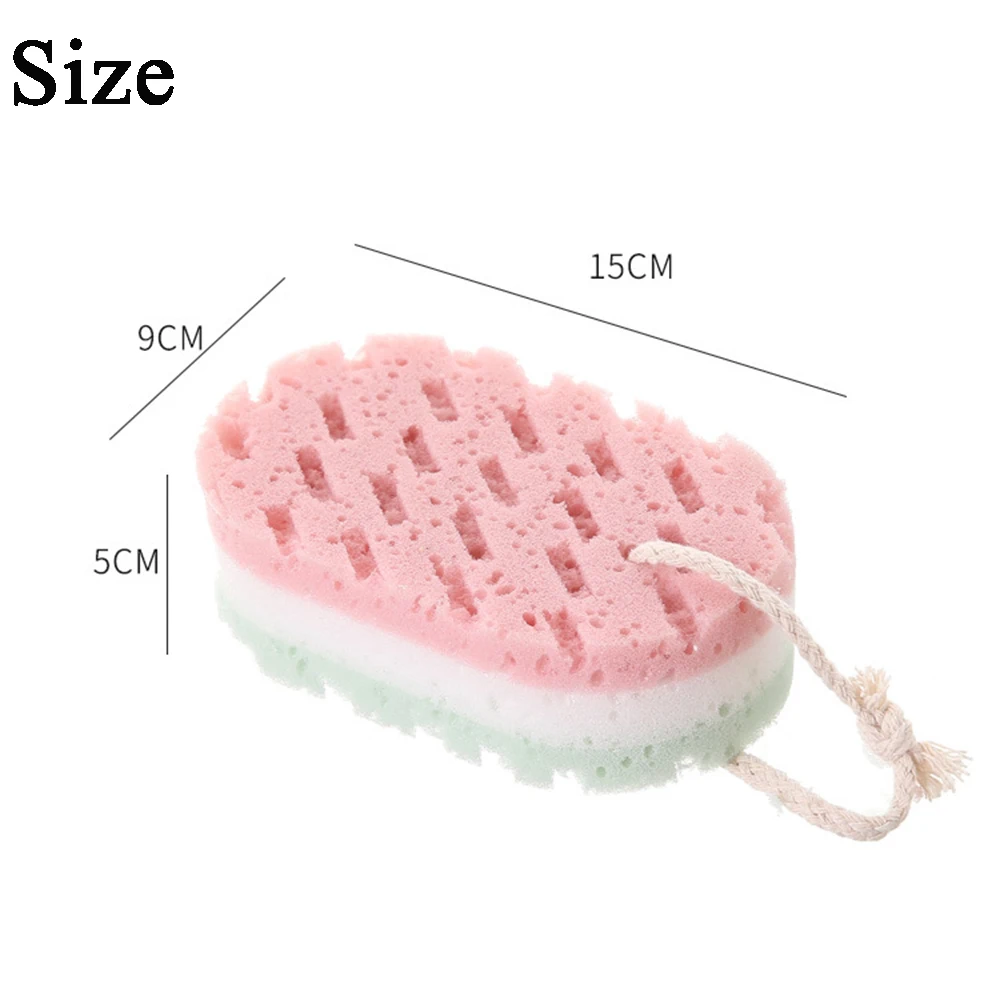 Three-color Sponge Bath Ball Soft Shower Rub High Quality Quick Foaming Massage Brush For Whole Body Exfoliation Bath Accessorie