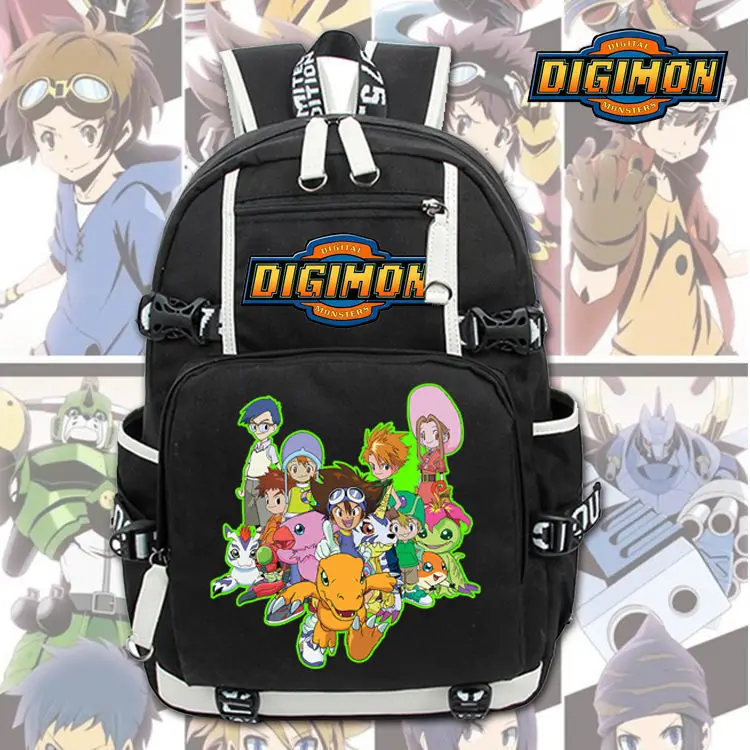Ransel Unisex Baru Anime Digimon Ransel Ransel Hitam Tas Otaku Sekolah
