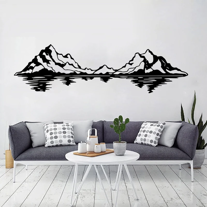 Camper Rv Mountain Landscape Nature Car Wall Sticker Camping Explore Travel Hill Mountain Wall Decal Kids Room Vinyl Decor