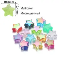 100 Acrylic Spacer Beads with Star for Jewelry DIY #4
