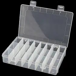 NEW 24 Grid Rectangle Plastic Jewelry Box Compartment Storage Box Case Jewelry Earring Bead Craft Display Container Organizer