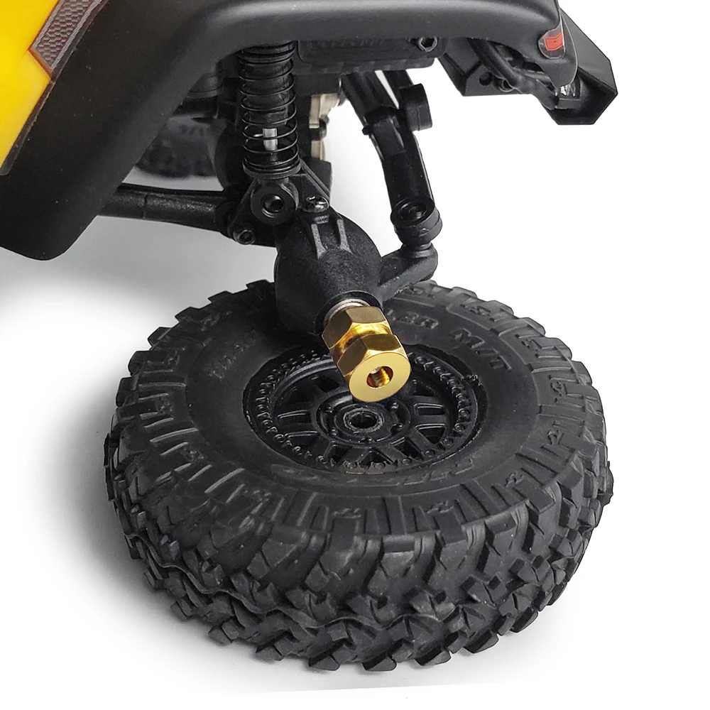 

AXSPEED Brass Counterweight Extended Wheel Hex Combiner Adapter for 1/24 Axial SCX24 Deadbolt Wrangler Gladiator Bronco RC Car
