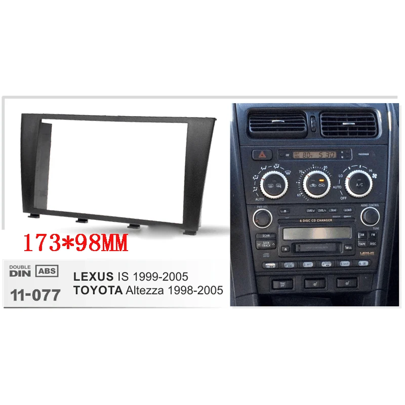 2din Car Radio Fascia frame For Lexus IS200 Toyota Altezza Dash Facia Panel Stereo Audio Bezel dash Mount CD trim DVD Player