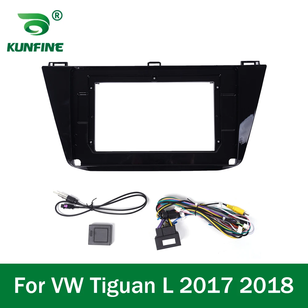 Car GPS Navigation Stereo For VW Tiguan L 2017 2018   Radio Fascias Panel Frame Fit 2Din 10 inch In Dash headunit screen