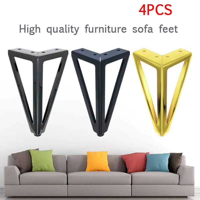 

4PCS Metal Support Sofa Feet Table Anti-slip Leg For Chest Of Drawers Bed Base Foot Frame Dresser Cabinet Sofa Accessories