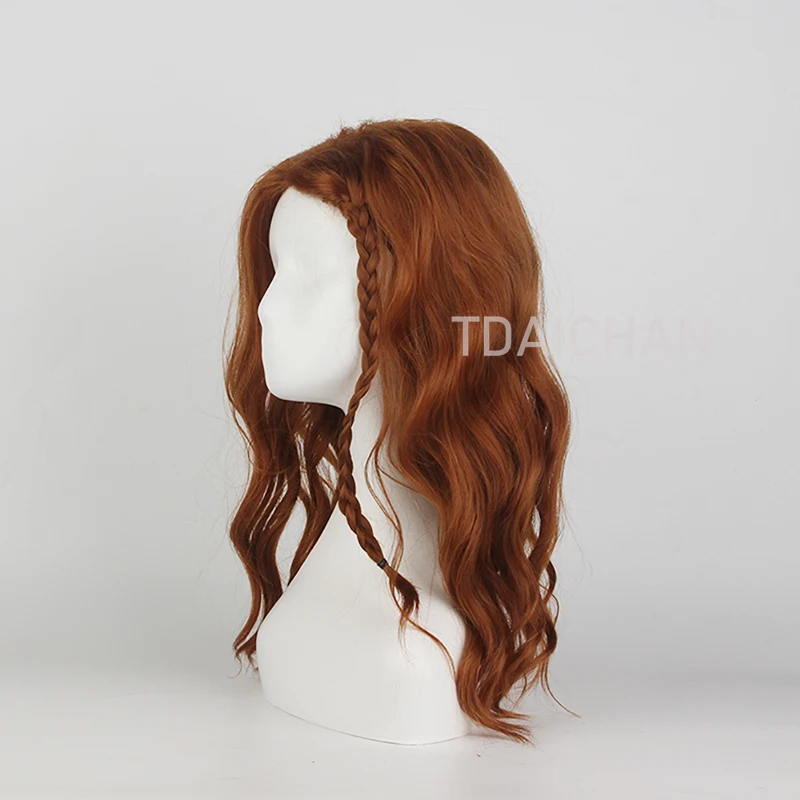 2021 Black Widow Hair Wigs Cosplay Long Curly Wig for Women Costume Natasha Romanoff Role Play