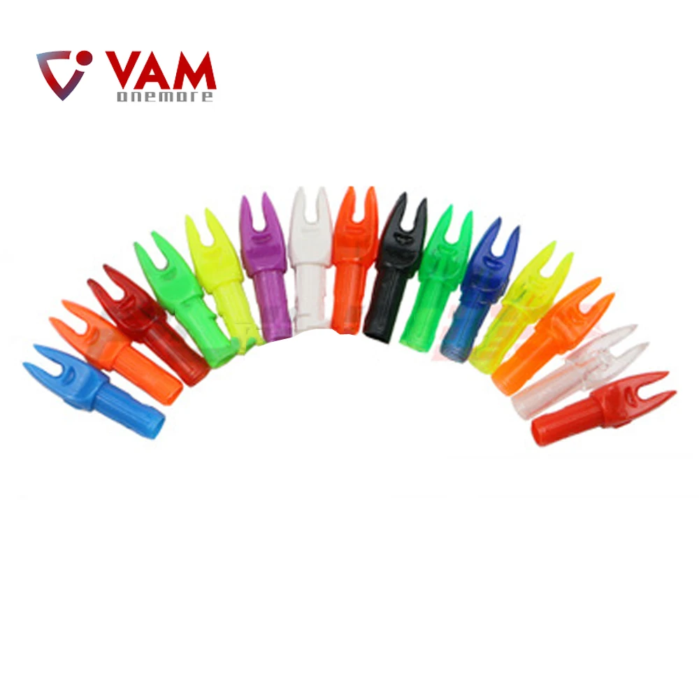 50pcs 6 Color Internal Arrow Nock Plastic Arrow Tails For Carbon Fiberglass Arrow Shaft ID 5.9/6.0mm DIY Arrow  Accessories