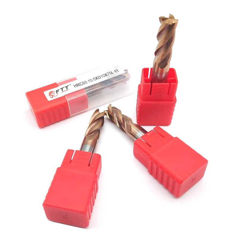 10 قطعة Endmill 4 الناي HRC60 10 مللي متر D10XD10X75L كربيد شقة نهاية ميلز القياسية طول الجانب طحن الشق التنميط الوجه مطحنة