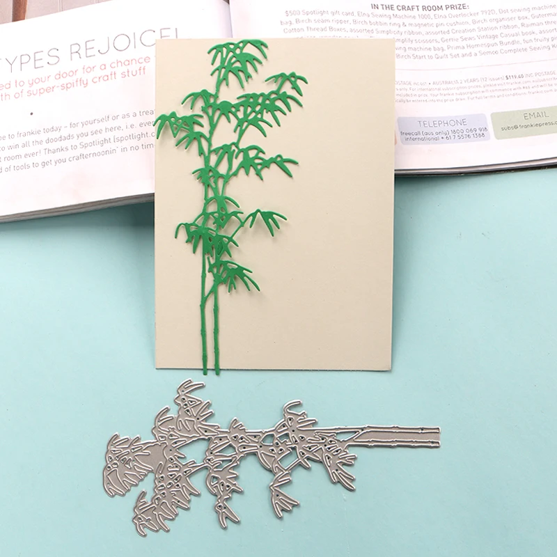 DUOFEN METAL CUTTING DIES bamboo tree leaves stencil DIY Scrapbook Paper Album 2021 new