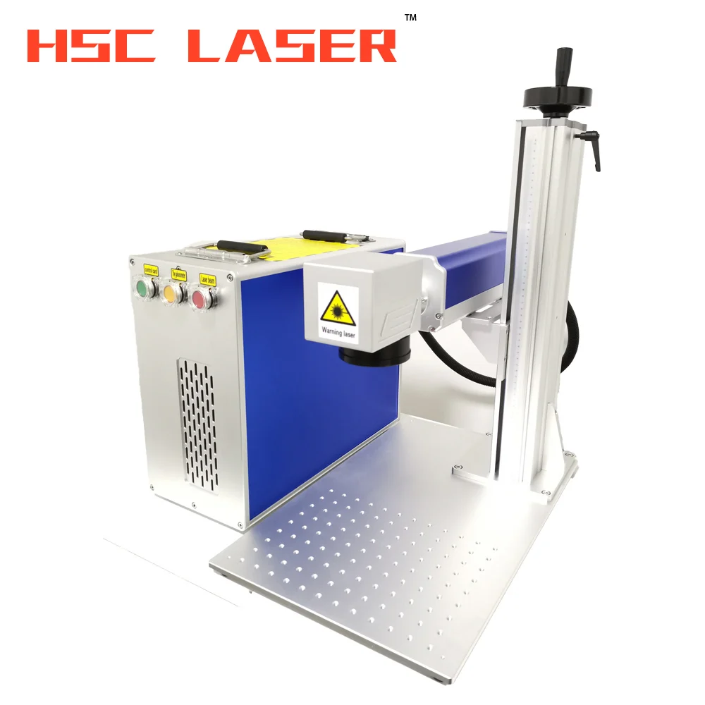 

50W Raycus Laser Marking Machine, HSC Laser China Brand, Marking for metal plate, label board, round pole