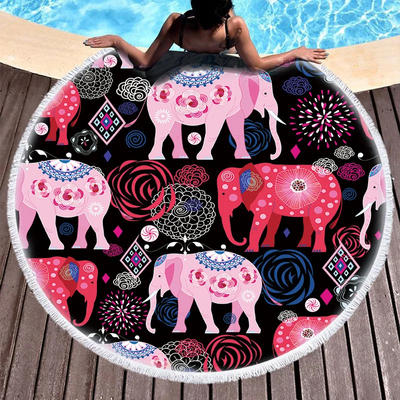 Beach Towel Round Shawl Beach Towel Yoga Bath Towel Summer Water Sports Yoga Beach Mat Shawl for Women Beach Mat Swimming