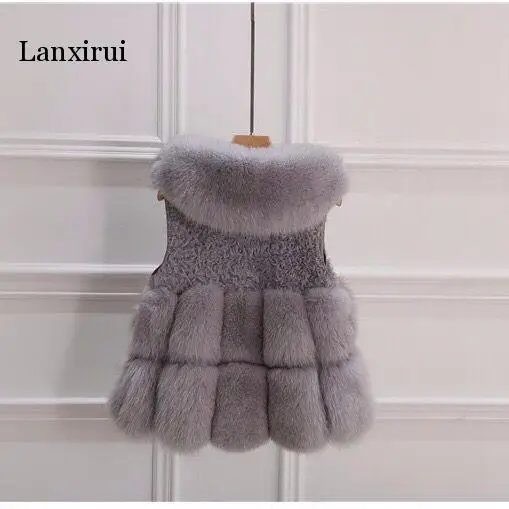 Women Faux Fur Coat For Hooded Warm Coat Woman Winter Snow Palka  Detachable Sleeve Vest Overcoat