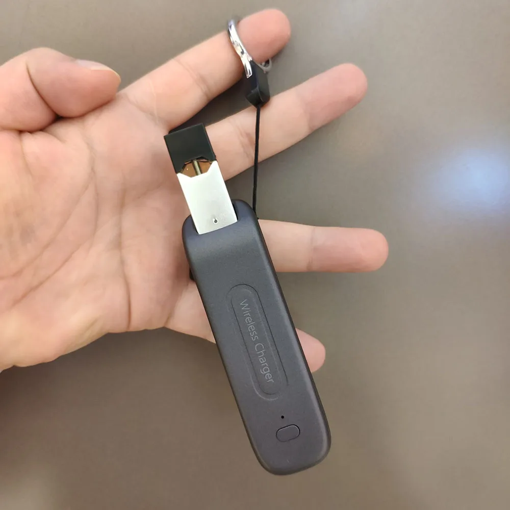 ล่าสุดกล่องแบตเตอรี่ไร้สายสำหรับ JUUL Lanyard Anti-Lost ไร้สายชาร์จอุปกรณ์เสริม
