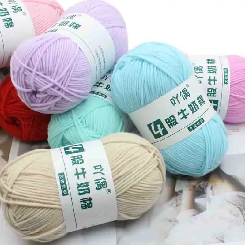 HandCrafts Knitted Knitting Thick DIY Yarn, Soft Baby, 5 Ply, Cotton Wool Sweater, Super Lot Crochet, Supersoft, 50g