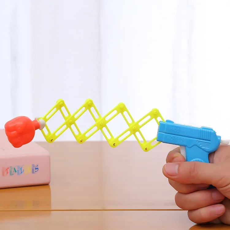 Retractable Fist Shooter Trick Toy Gun Funny Child Kids Plastic Party Festival Gift Just For Fun Classic Elastic Telescopic Fist