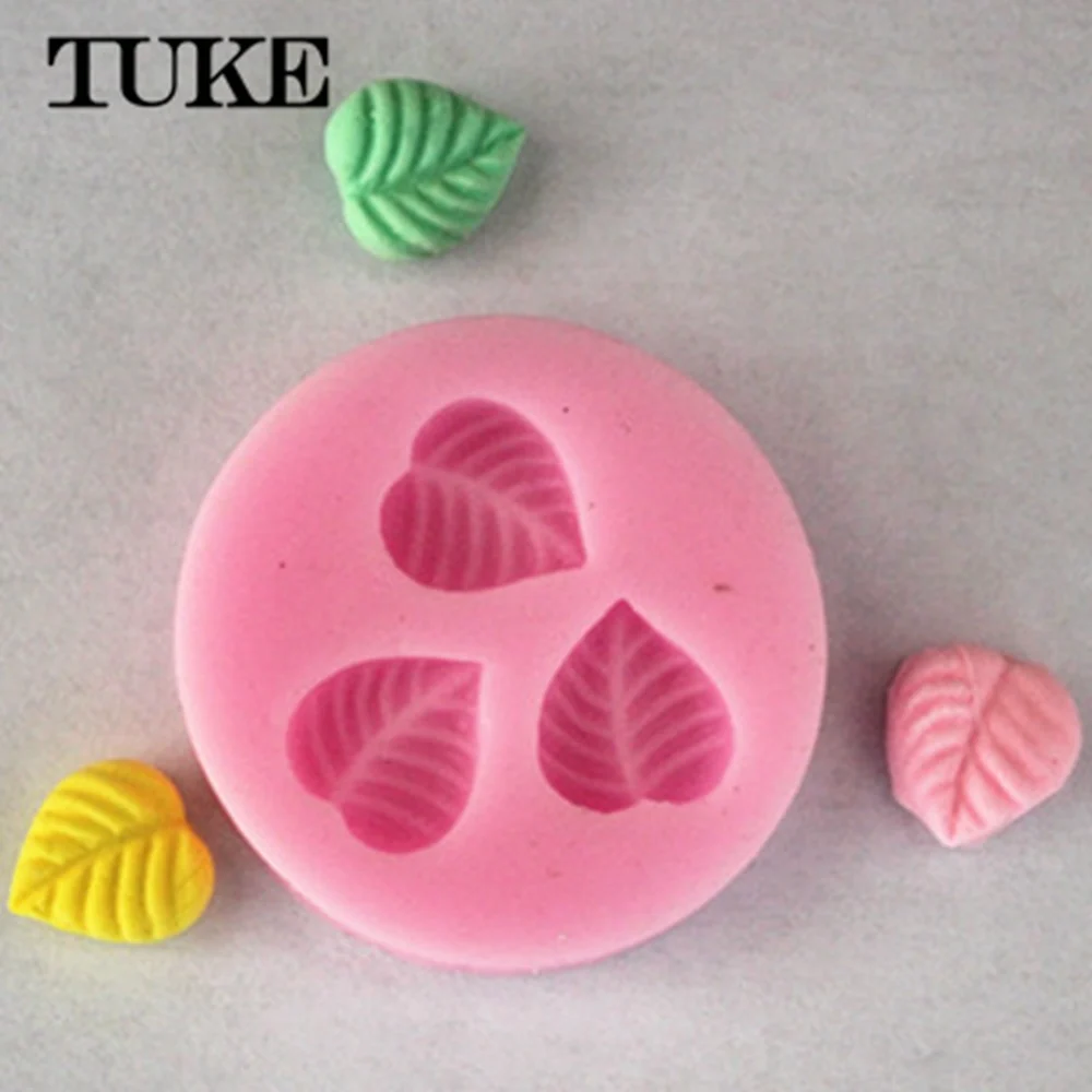 Rose Leaf Veiner Silicone Molds Fondant Cake Decorating Chocolate Candy Moulds 3D Kitchen Baking Cake Tools