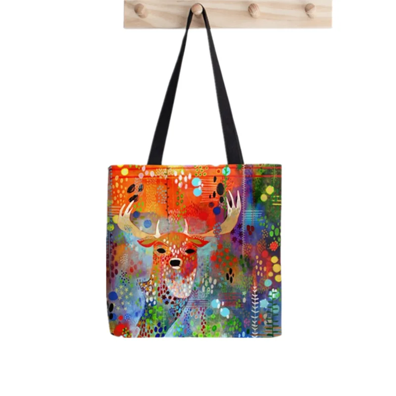 Shopper Peace Love and Light  Printed Tote Bag women Harajuku shopper Funny handbag girl Shoulder shopping bag Lady Canvas Bag