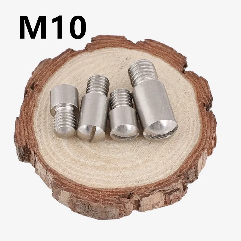 

5PCS M10x16/20mm 304 stainless steel GB831 slotted headless axle screw step screws hand bolt handle bolts