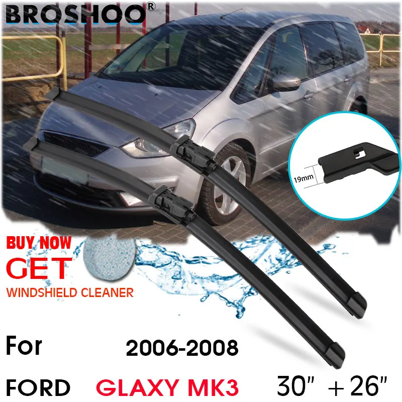 

Car Wiper Blade Window Windscreen Windshield Wipers Blades Button Arm Auto Accessories For Ford Galaxy MK3 30''+26'' 2006-2008