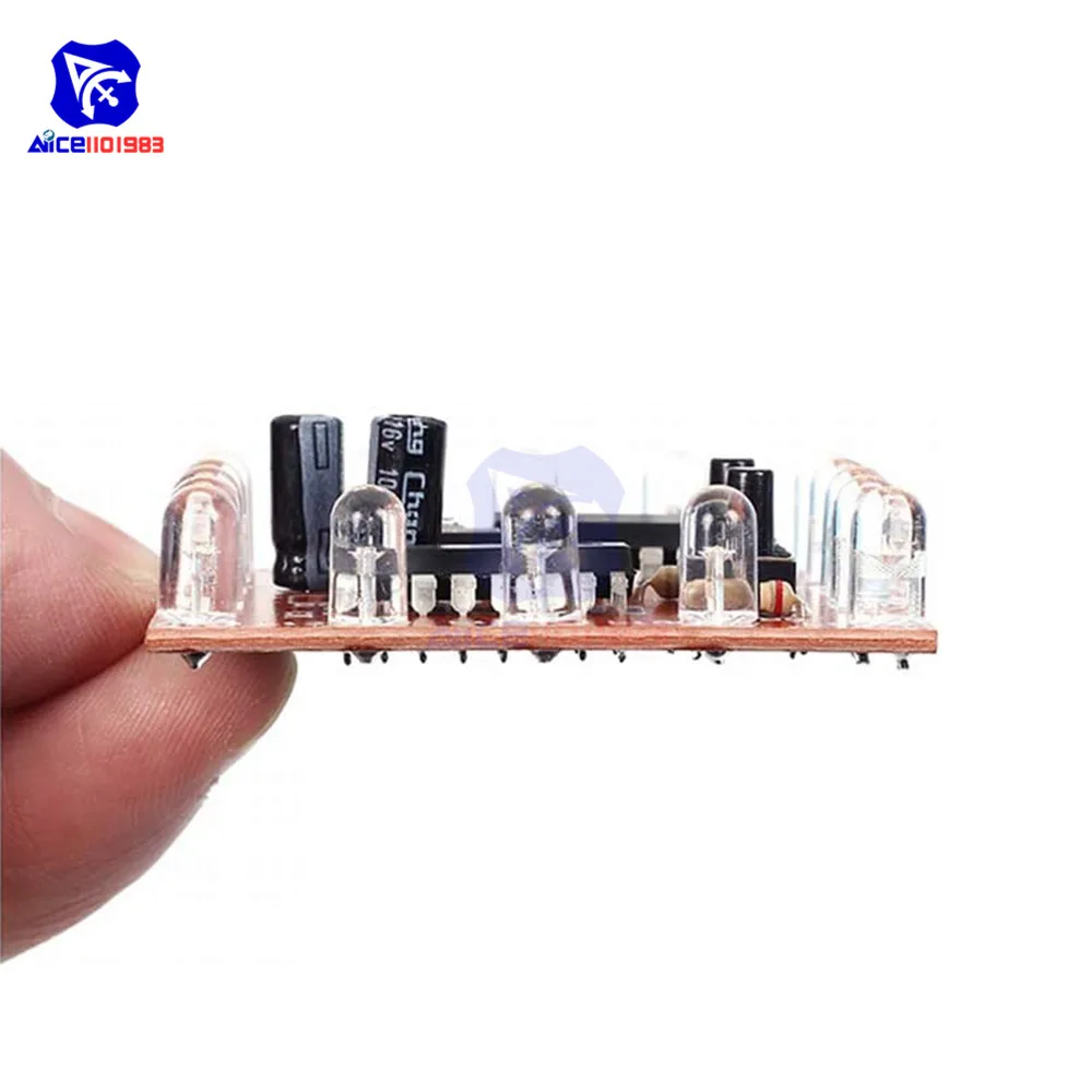 diymoe NE555 74HC595 16 Channel 16 Bit LEDs Water Flowing Light Module DIY Kit Welding Learning Kit for Arudino