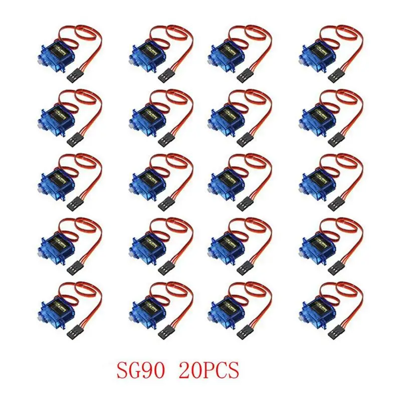 SG90 Mini Gear Micro Servo 9g 1.6KG Mini For RC RC 250 450 Airplane Helicopter Car Vehicle Boat Models Spare Parts  4/5/10/20PCS