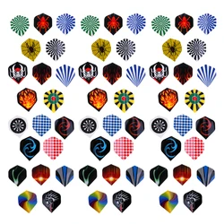 60Pcs/Set Professional Multiple Styles Colorful PET Standard Dart Tail Flights Wing Darts Fin Feather Accessories