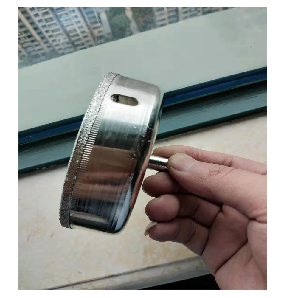 Broca revestida de diamante, 1 peça de 100mm/90mm, broca de perfuração, núcleo de serra, telha de mármore adequado para uso em furadeira, vidro