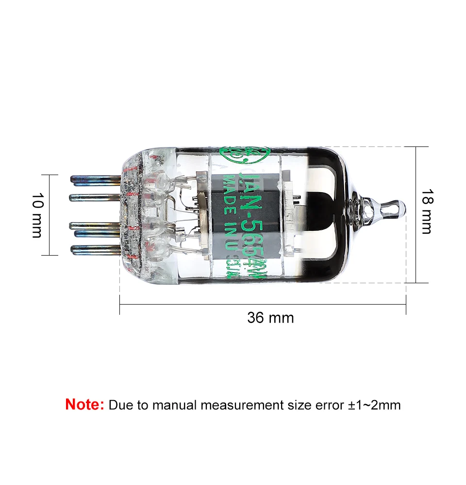 AIYIMA 2Pcs GE 5654W Vacuum Tube Valve Vacuum Electronic Tube Upgrade For 6J1 6m1 6AK5 6J1P EF95 Pairing Amplifier Audio