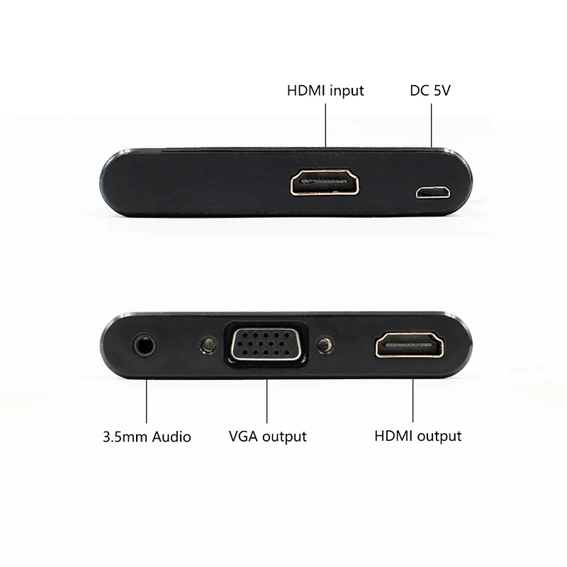 HDMI-compatible to VGAHDMI-compatible Splitter with 3.5mm Audio Converter Support Dual Display for Projector HDTV  VGA Adapter