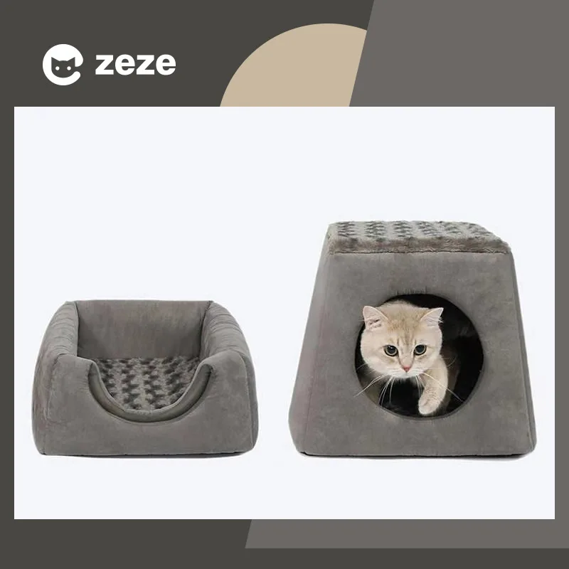 Cat Beds Four Seasons Universal Multifunctional Removable Washable Folding Cat Small Dog House Sofa Cat Supplies Closed Pet Bed