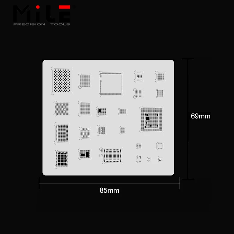 3D BGA Stencil A8 A9 A10 A11 A12 A13 A14 For iPhone 6/6P/6S/6SP/7/7P/8/8P/X/XR/XS/11/11Pro/MAX IC Solder Reball Tin Plant Net