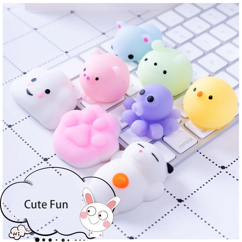 Pop It Fidget Toys Cartoon Stress Ball Doll Game Hand Squish Simple Dimple  Antistress Slime Stuffed Toys Children Kid Gift