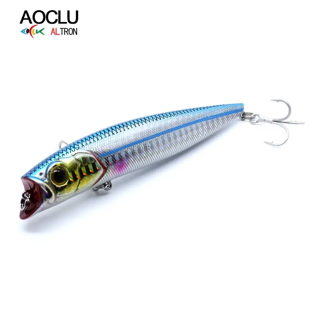 AOCLU Floating Jerkbait Wobblers 115mm 14g Topwater Popper Hard Bait Minnow Fishing Lure Shallow Diver Swimmer For Sea Bass